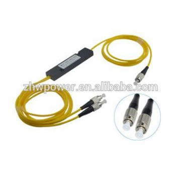 Professionelle FTTH 1x2 FC / UPC optische Splitter Stahl Typ Glasfaser PLC Splitter